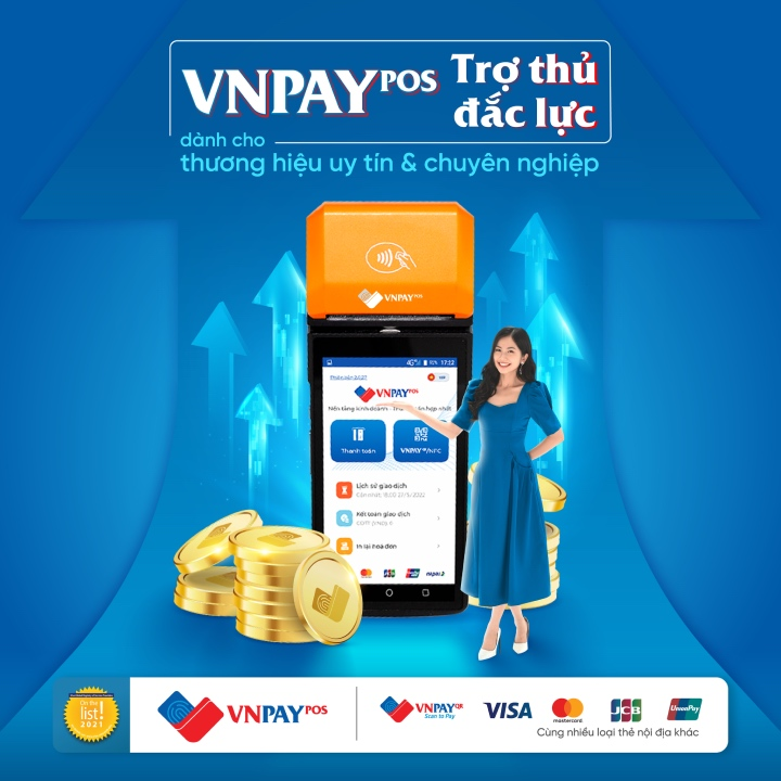 Máy SmartPOS tích hợp giải pháp thanh toán VNPAY-POS