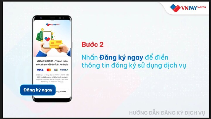 Bước 2 biến điện thoại thành máy pos qua ứng dụng VNPAY Merchant