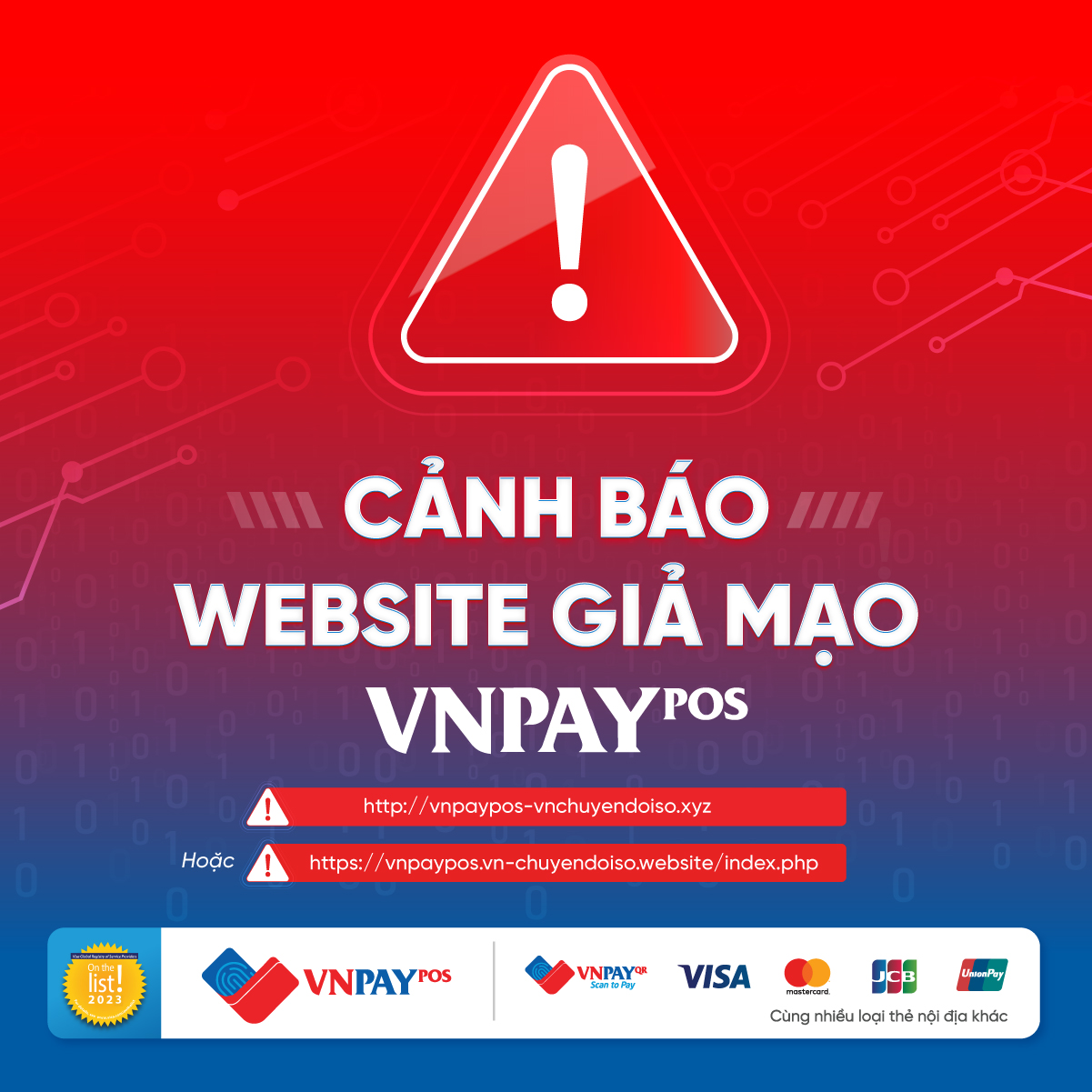 website giả mạo VNPAY-POS