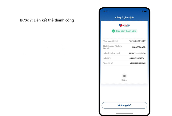 Bước 7 tích hợp thẻ tín dụng vào điện thoại trên VNPAY