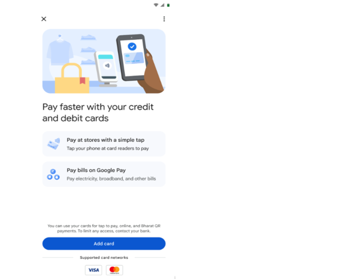 Bước 2 tích hợp thẻ tín dụng vào điện thoại trên Google Pay